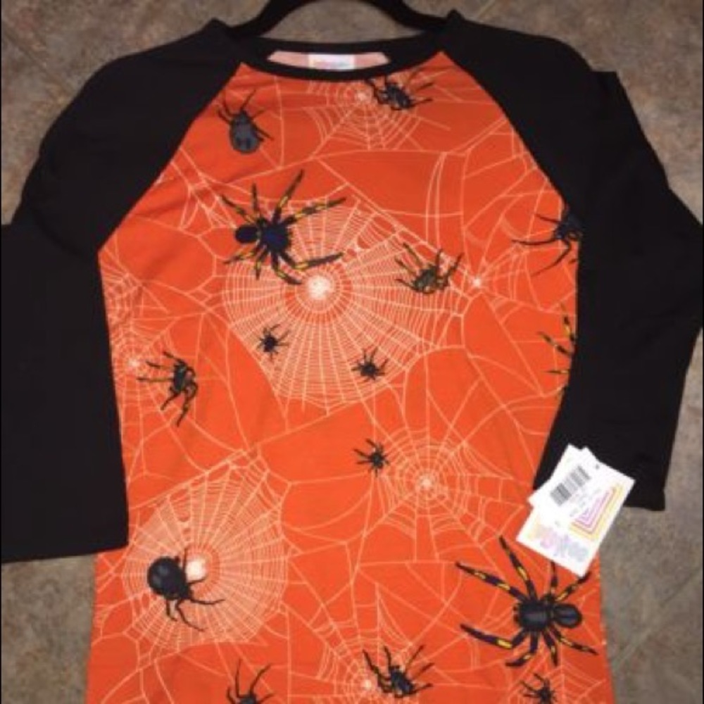 Lularoe Xs Randy Halloween spiders orange black